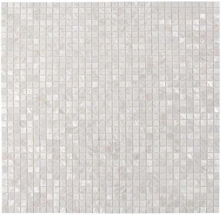 Pearl White 11.75x11.75 Glass Mosaic