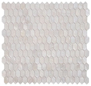 Pearl White 2x6 Arrow Glass Mosaic