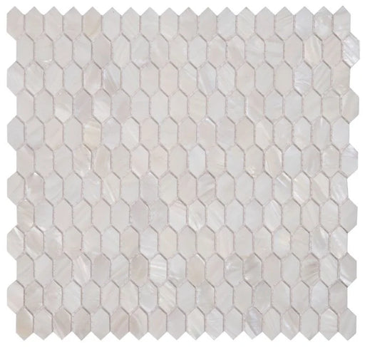 Pearl White 2x6 Arrow Glass Mosaic