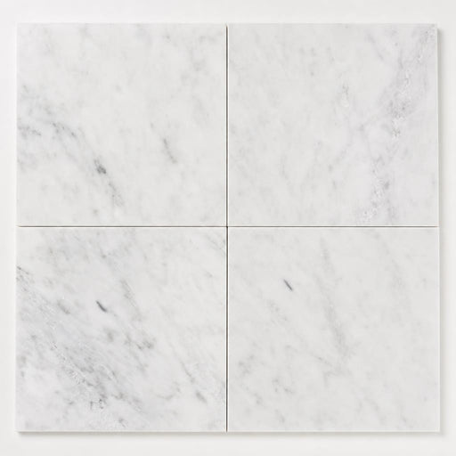 Pearl White Marble Tile 18x18 Polished close-up