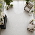 Pearl White Marble Tile 18x18 Polished — Sunroom floor