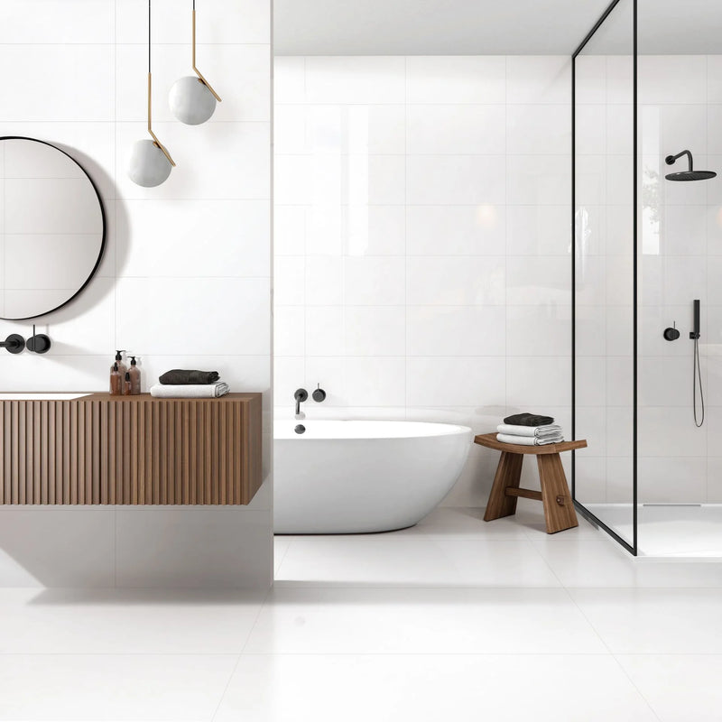 Pearl White 2x2 Polished Porcelain Mosaic