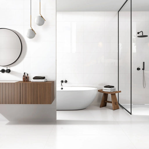 Pearl White 2x2 Polished Porcelain Mosaic