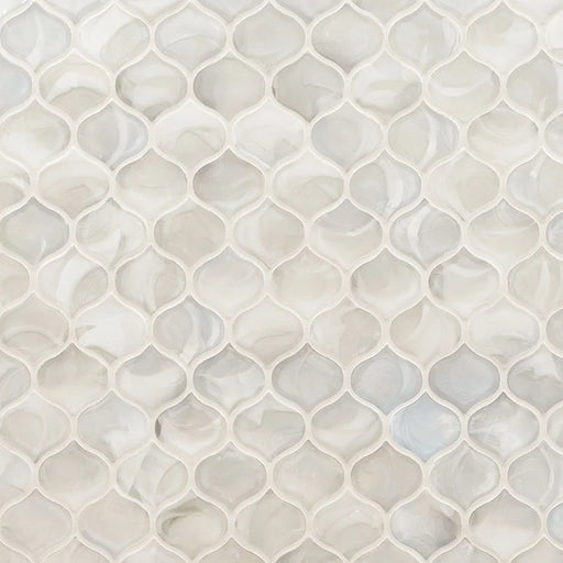 Pearla Arabesque Pattern Misc. 0.31 Inch Glass Mosaic Tile