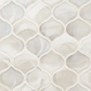Pearla Arabesque Pattern Misc. 0.31 Inch Glass Mosaic Tile