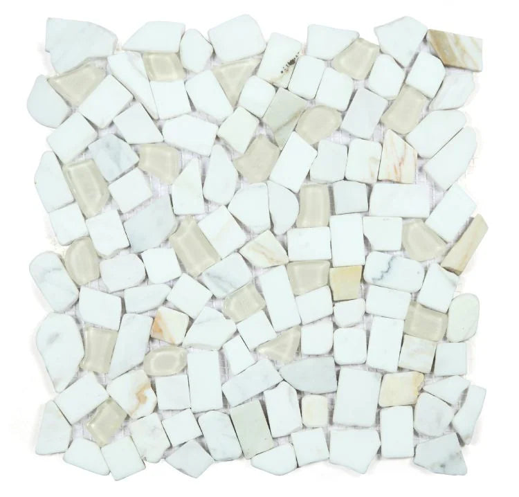 Pebble Calacatta Gold 12x12 Mosaic