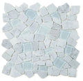 Pebble Carrara 12x12 Marble & Glass Mosaic