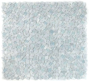 Pebble Carrara 12x12 Marble & Glass Mosaic