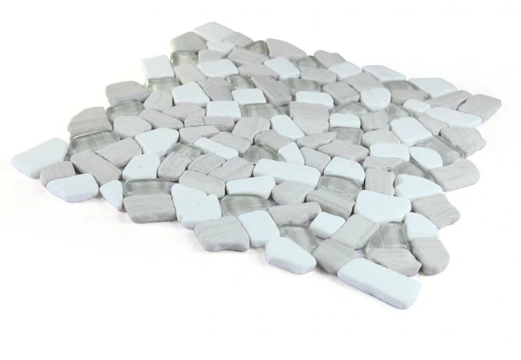 Pebble Loft 12x12 Glass & Marble Mosaic
