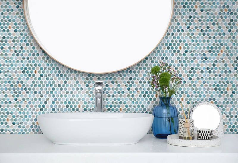 Penny Iridis Zaira 3/4x3/4 Glossy Glass Mosaic