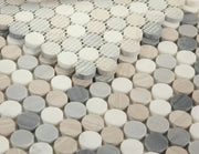 Penny Marble Blue 3/4 Mosaic