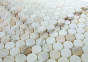 Penny Marble Calacatta 3/4 Honed Mosaic