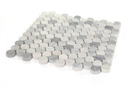 Penny Dusk Honed Marble Mosaic
