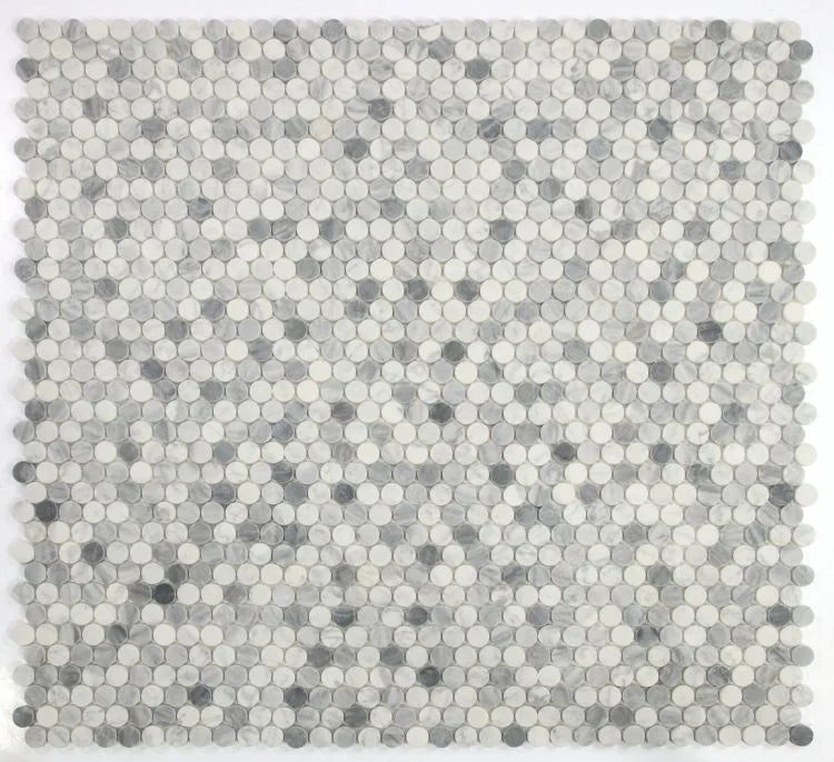 Penny Dusk Honed Marble Mosaic