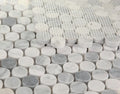 Penny Dusk Honed Marble Mosaic