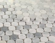 Penny Dusk Honed Marble Mosaic