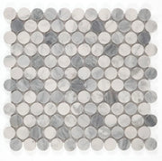 Penny Dusk Honed Marble Mosaic