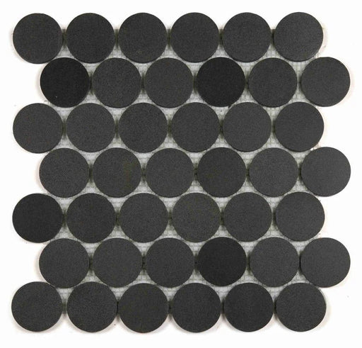 Penny Large 2x2 Honed Basalt Mosaic