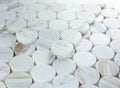 Penny Large Calacatta 2x2 Honed Marble Mosaic