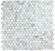 Penny Large Calacatta 2x2 Honed Marble Mosaic