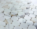 Penny Marble Large Calacatta 2x2 Polished Marble Mosaic