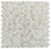 Penny Marble Large Eura Wood 2x2 Honed Marble Mosaic