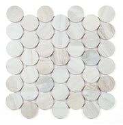 Penny Marble Large Eura Wood 2x2 Honed Marble Mosaic