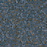 Penny Round Azul Glossy 0.24 Inch Porcelain Mosaic Tile