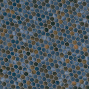 Penny Round Azul Glossy 0.24 Inch Porcelain Mosaic Tile
