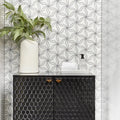Petal Blanc Honed Stone Mesh Pattern Marble Mosaic