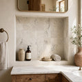 Philadelphia 04x04 Tumbled Travertine Tile 4x4 — Bathroom niche
