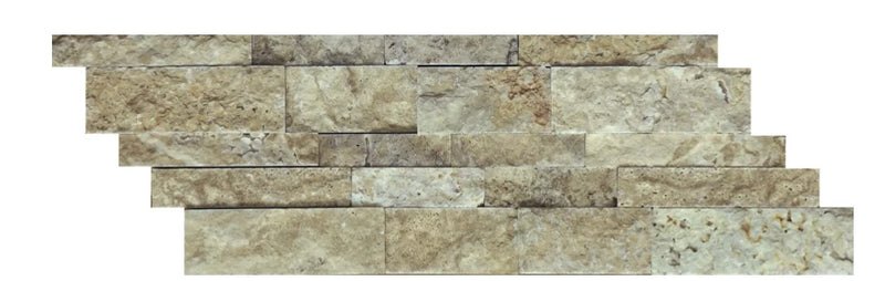Philadelphia 07x10x07 Split-Face Travertine Corner Ledger Stone