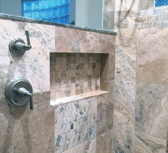 Philadelphia 10x5.75x06 Split-Face Travertine Corner Ledger Stone