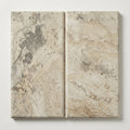 Philadelphia 12x24x2 Tumbled Travertine Single Bullnose Pool Coping close-up