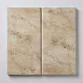 Philadelphia 12x24x2 Unfilled & Honed Travertine Single Bullnose Pool Coping close-up