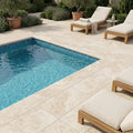 Philadelphia 12x24x2 Unfilled & Honed Travertine Single Bullnose Pool Coping — Swimming Pool pool edge drop-face coping
