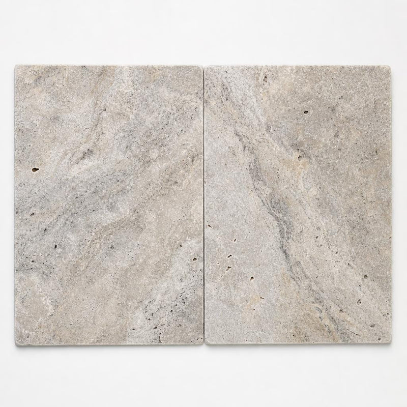 Philadelphia 16x24 Tumbled Travertine Paver close-up