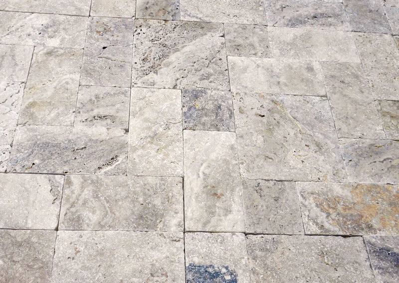 Philadelphia Versailles Pattern Tumbled Travertine Paver