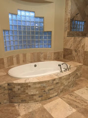 Philadelphia 2x2 Tumbled Travertine 3D Mosaic Tile