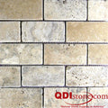 Philadelphia 2x2 Tumbled Travertine 3D Mosaic Tile