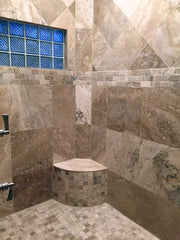 Philadelphia 1x2 Tumbled Travertine Mosaic Tile