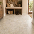 Philadelphia 6x6 Tumbled Travertine Tile — Mudroom floor