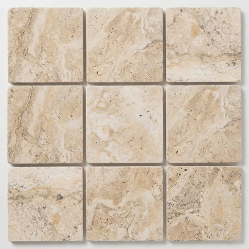 Philadelphia Travertine 12x12 Tumbled Travertine Tile close-up