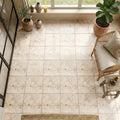 Philadelphia Travertine 12x12 Tumbled Travertine Tile — Sunroom floor