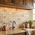 Philadelphia Travertine 3x6 Tumbled Travertine Tile — Kitchen backsplash