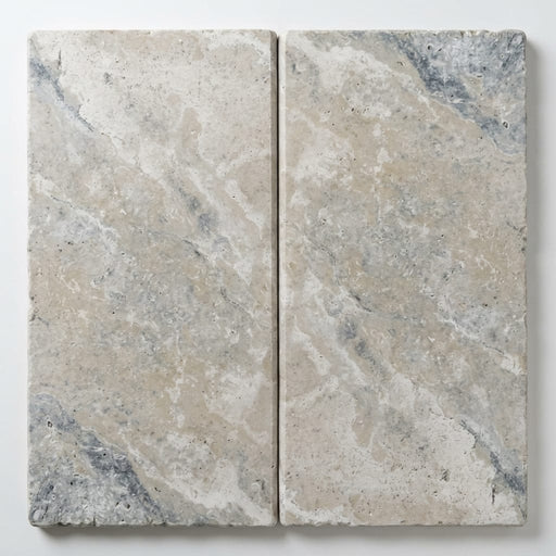 Philadelphia Travertine Coping 12x24 Tumbled 2 inch close-up