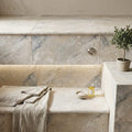 Philadelphia Travertine Coping 12x24 Tumbled 2 inch pool coping — Spa spa overhang edge