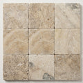 Philadelphia Travertine Paver 12x12 Tumbled 1.25 inch close-up