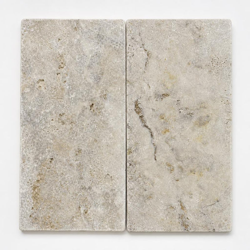 Philadelphia Travertine Paver 12x24 Tumbled 1.25 inch close-up
