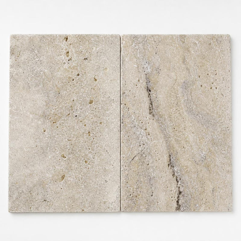 Philadelphia Travertine Paver Tumbled Beige 16x24-inch close-up